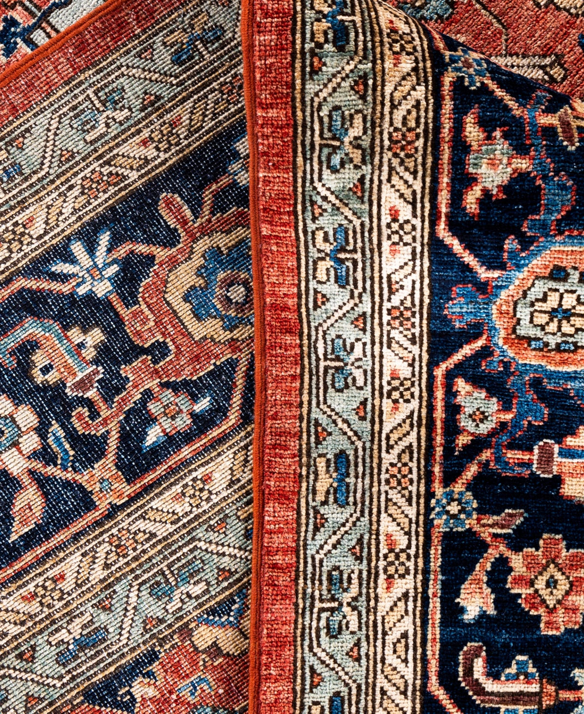Adorn Hand Woven Rugs Serapi M0103-135 9'3"x11'10" Area Rug In Red