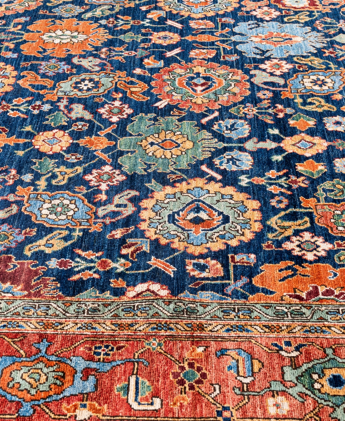 Adorn Hand Woven Rugs Serapi M0103-142 9'2"x11'9" Area Rug In Blue