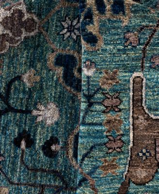 Adorn Hand Woven Rugs Serapi M0103 163 Rug Collection In Green