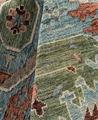 Adorn Hand Woven Rugs Serapi M0103 200 Rug Collection In Green
