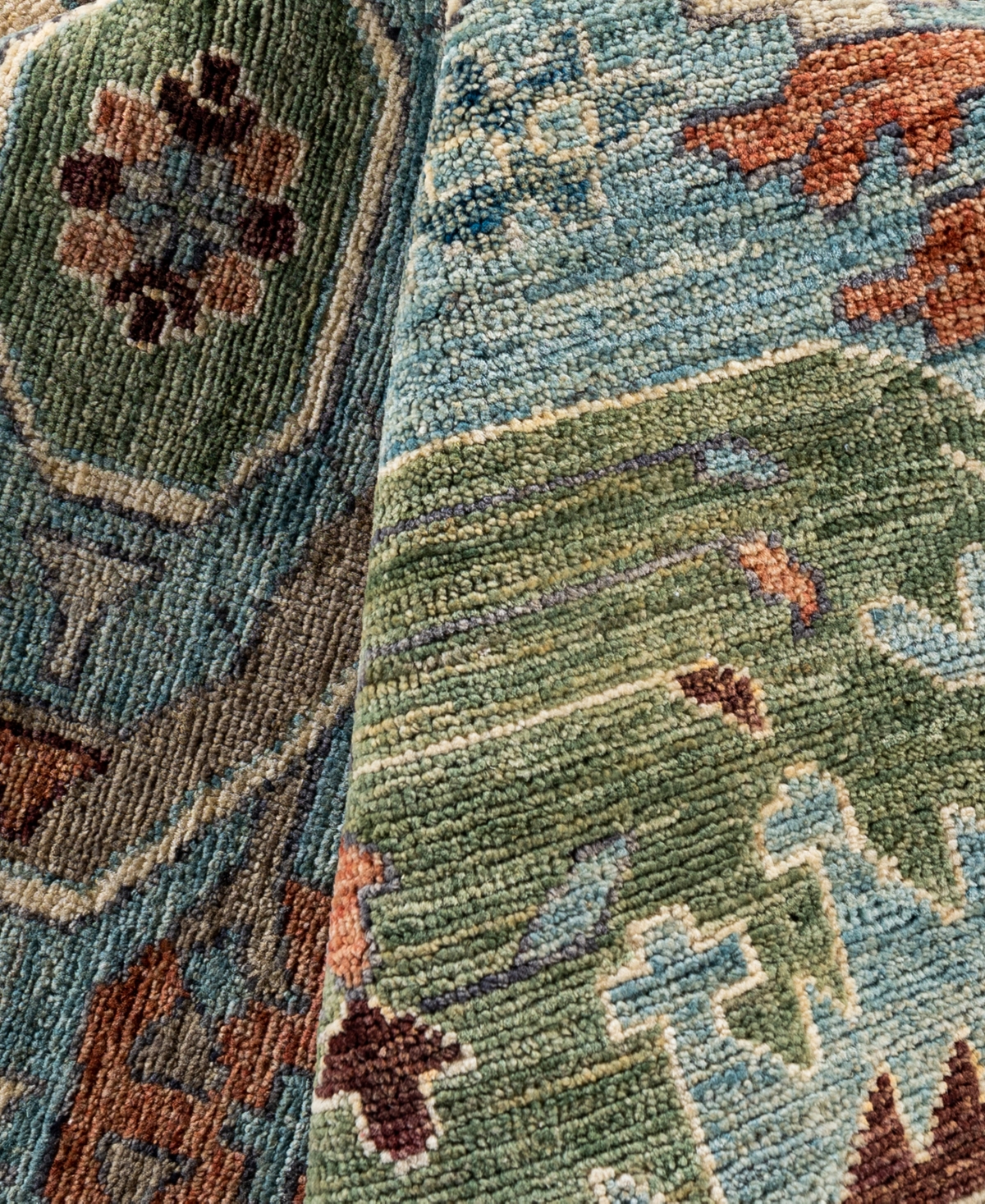 Adorn Hand Woven Rugs Serapi M0103-200 8'x9'9" Area Rug In Green