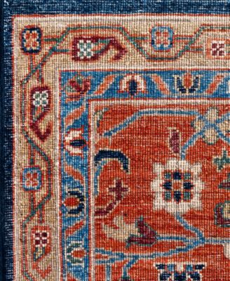 Adorn Hand Woven Rugs Serapi M0103 207 Rug Collection In Blue