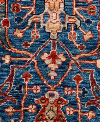 Adorn Hand Woven Rugs Serapi M0103 209 Rug Collection In Blue