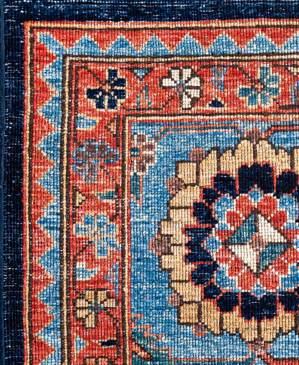 Adorn Hand Woven Rugs Serapi M0103-217 8'3"x9'10" Area Rug In Blue