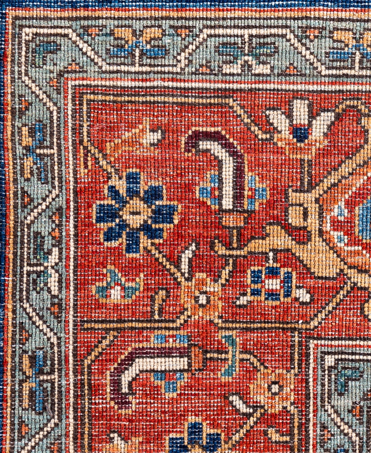 Adorn Hand Woven Rugs Serapi M0103-227 8'1"x10'1" Area Rug In Blue