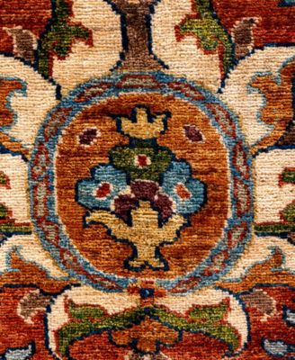 Adorn Hand Woven Rugs Serapi M0103 256 Rug Collection In Orange