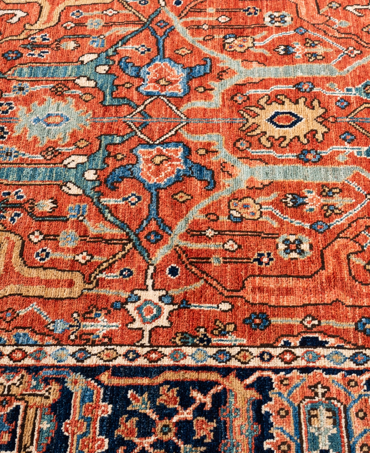 Adorn Hand Woven Rugs Serapi M0103-316 4'2"x5'11" Area Rug In Red