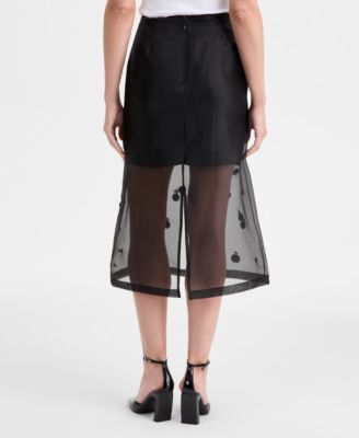 Women's Embellished Organza Midi Skirt, Macy's Exclusive