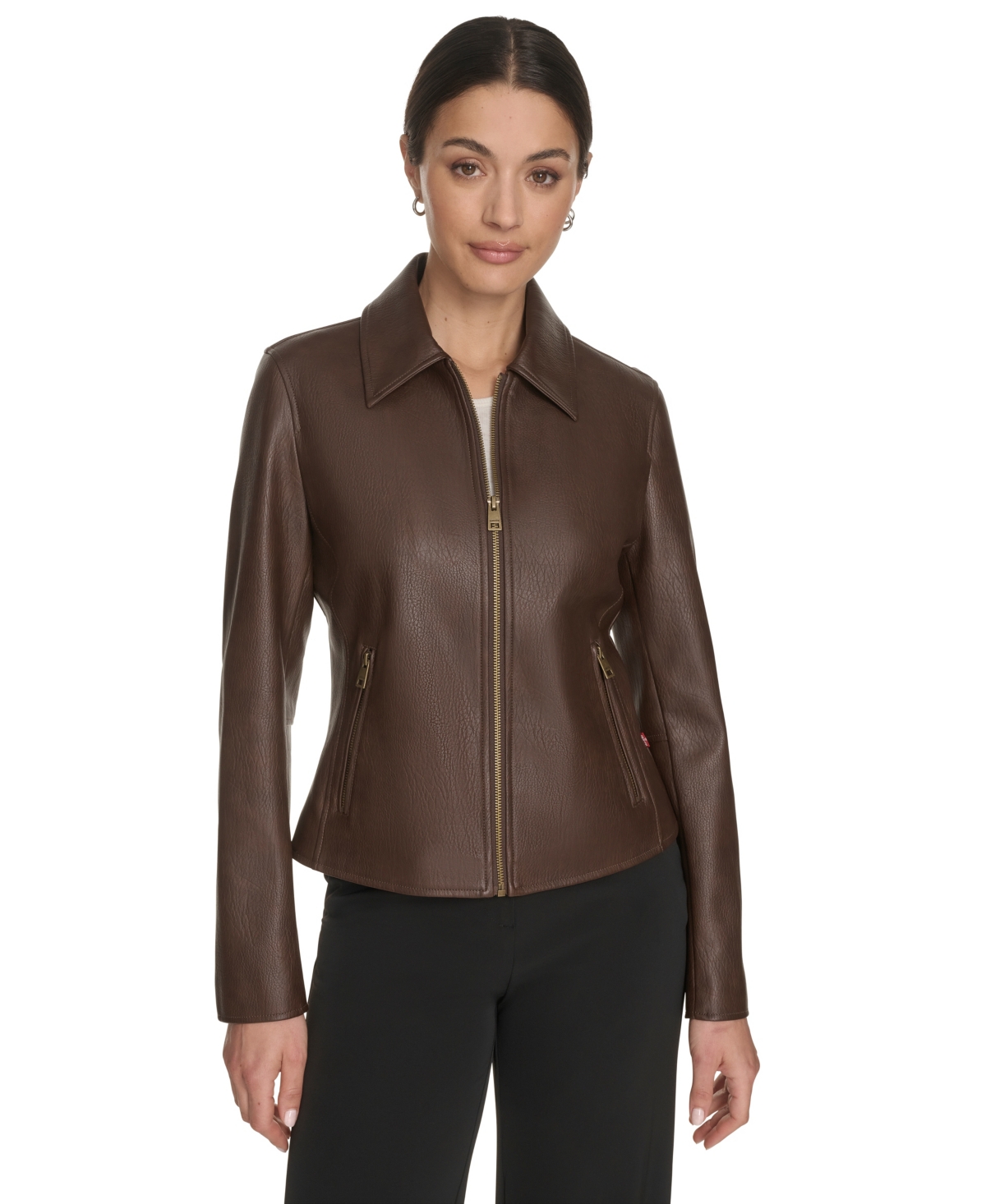 Levi's Racer Faux Leather Jacket In Brown