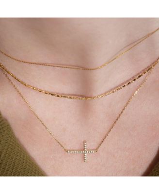 Sterling Silver 18k Gold Plated Leena Necklace, Dainty, Daily Wear