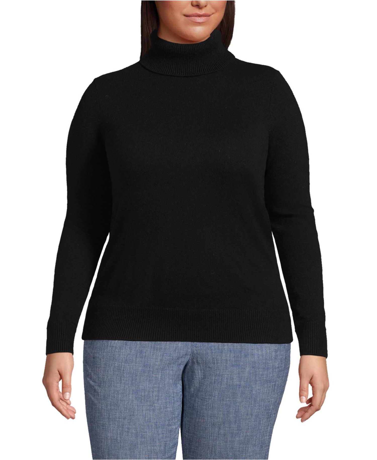 Plus Size Cashmere Turtleneck Sweater
