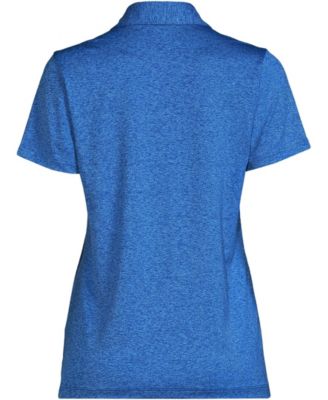 Women's Rapid Dry Short Sleeve Space Dye Sport Neck Polo Shirt