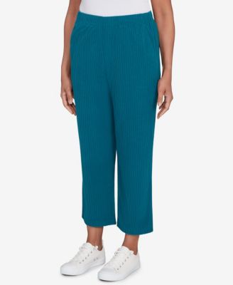 Petite Lake Champlain Ribbed Knit Ankle Pants
