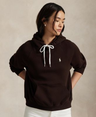 Women's Shrunken Fit Fleece Hoodie Sweatshirt