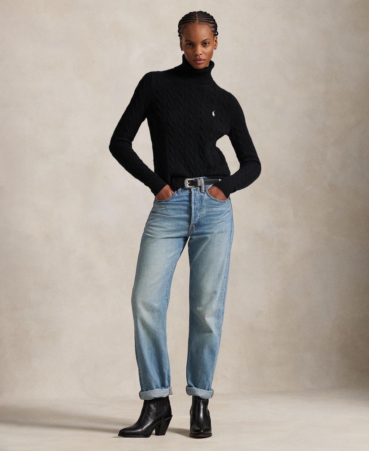 Polo Ralph Lauren Women's Turtle Neck Sweater In Black