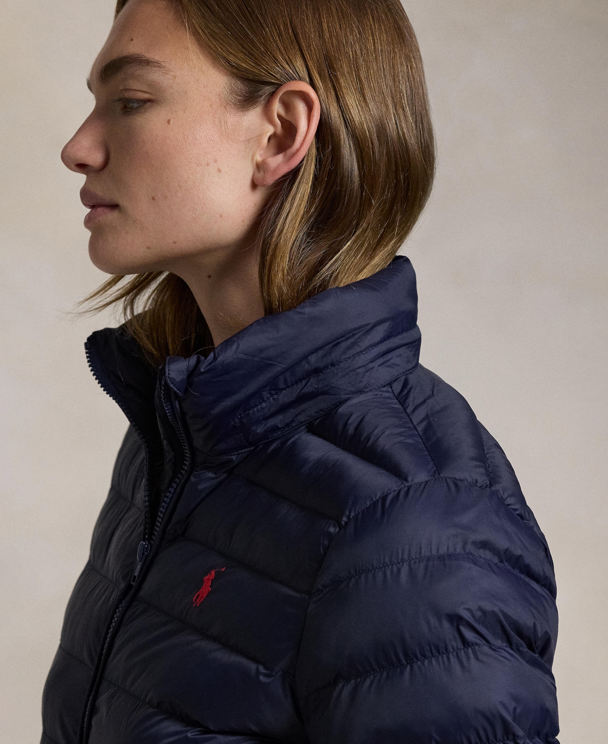 Polo Ralph Lauren Women's Water-resistant Packable Hooded Jacket In Blue