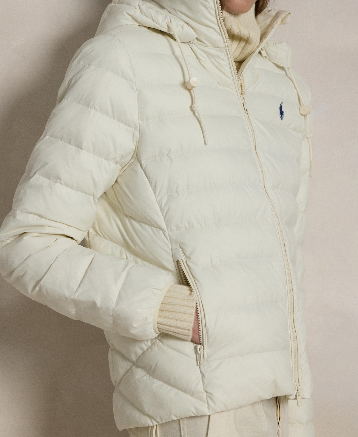 Polo Ralph Lauren Women's Water-resistant Packable Hooded Jacket In Neutral