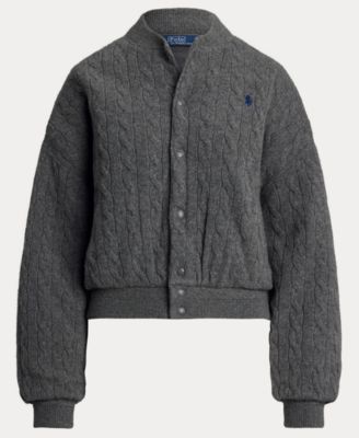 Women's Cable Bomber Jacket