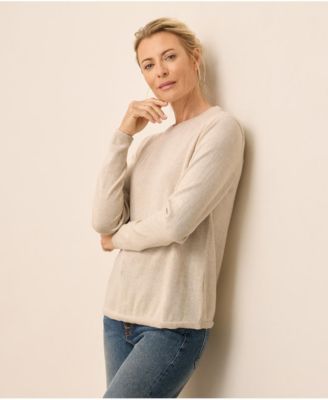 Organic Cotton Classic Fine Knit Crew Sweater
