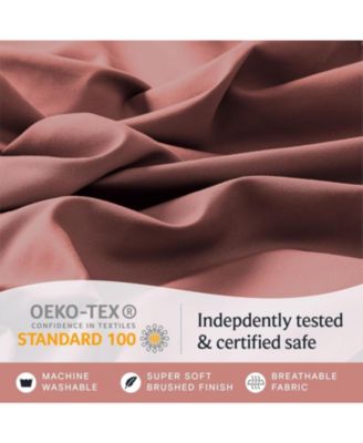 Microfiber Silky Soft Cooling 4-PC Deep Pocket Sheet Set, Queen