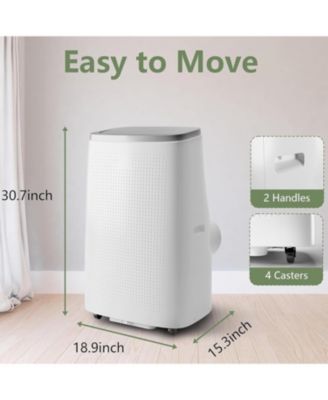 14,000 BTU Portable AC - 3-in-1 Cooling Unit with Fan & Dehumidifier for Rooms up to 750 Sq. Ft, Includes Remote, 24H Timer