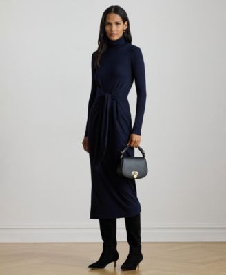 Lauren Ralph Lauren - Women's Tie-Front Turtleneck Dress