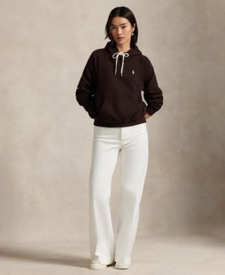 Women's Shrunken Fit Fleece Hoodie Sweatshirt