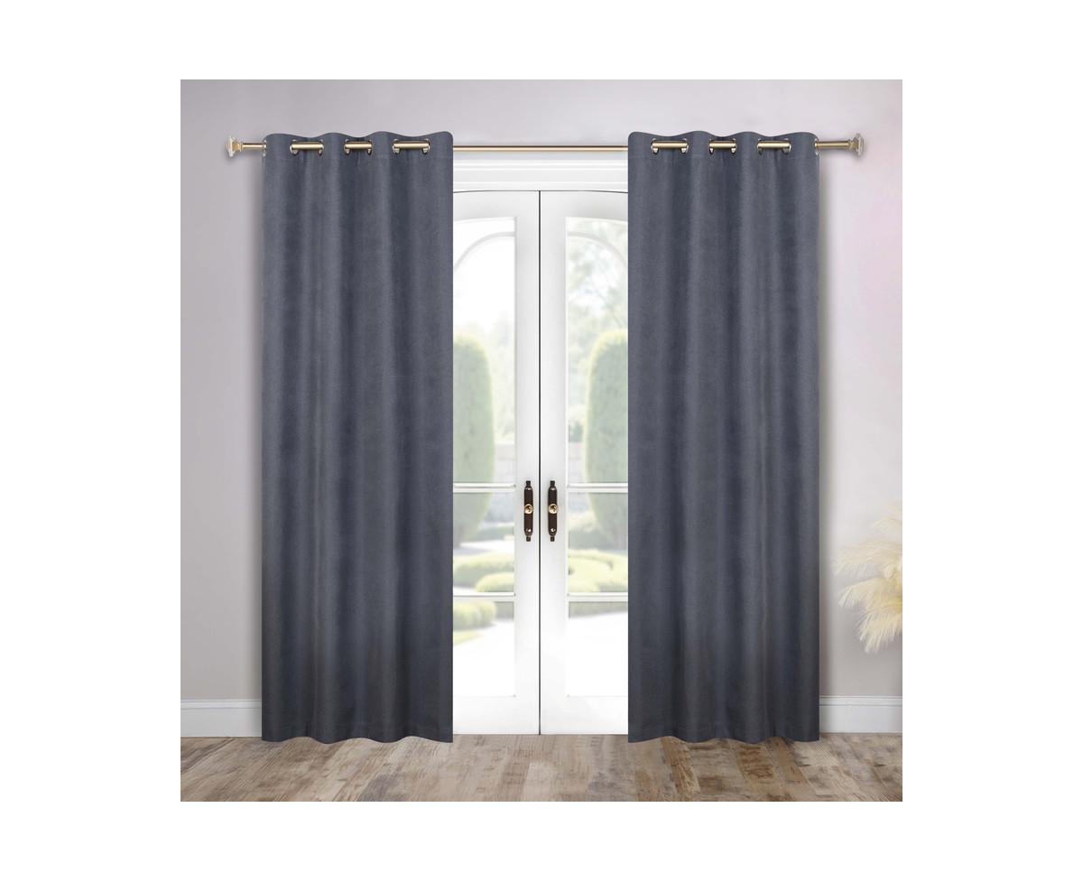 Superior Neal 100% Blackout Solid Machine Washable Curtains, Set of 2 Panels