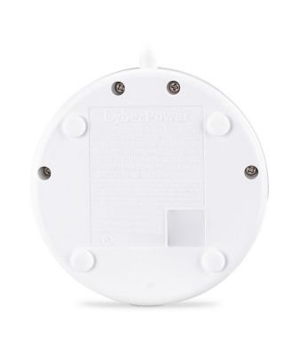 P205UC 2-Outlet Round Surge Protector with 2x USB-A and 1x USB-C Port, White