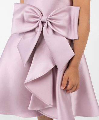 Toddler and Little Girls Mikado Cascade Bow Dress