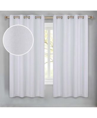 Neal 100% Blackout Solid Machine Washable Curtains, Set of 2 Panels, 52"x63