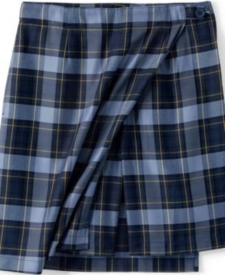 Women's Plaid A Line Tab Skort Top of Knee