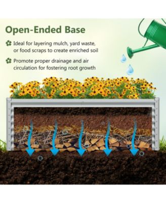 Raised Garden Bed Large Metal Planter Box Kit for Vegetable Herb 6' x 3' x 2'