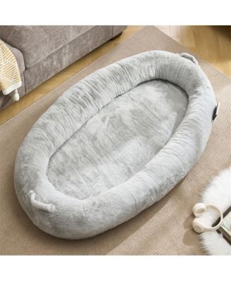 XL Memory Foam Human Pet Bed with Pocket and Handle