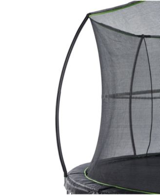 14' Round Trampoline with Safety Enclosure & Ladder Included – Black/Lime Green