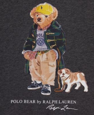 Toddler and Little Boys Polo Bear Heathered Fleece Sweatshirt