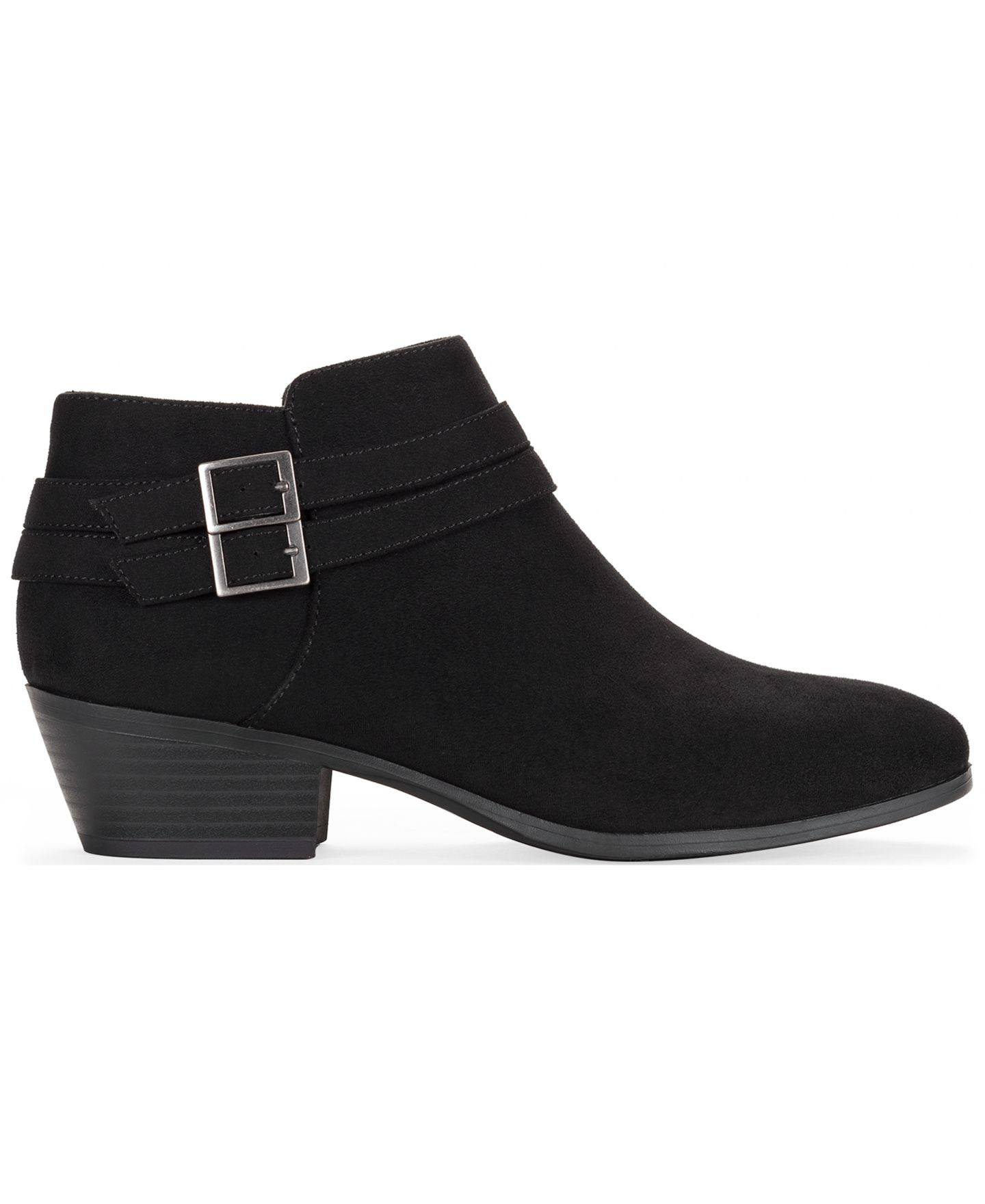 Женские ботинки Style & Co Willaa Belt Block Heel Booties, цвет: Чёрный — фото 2