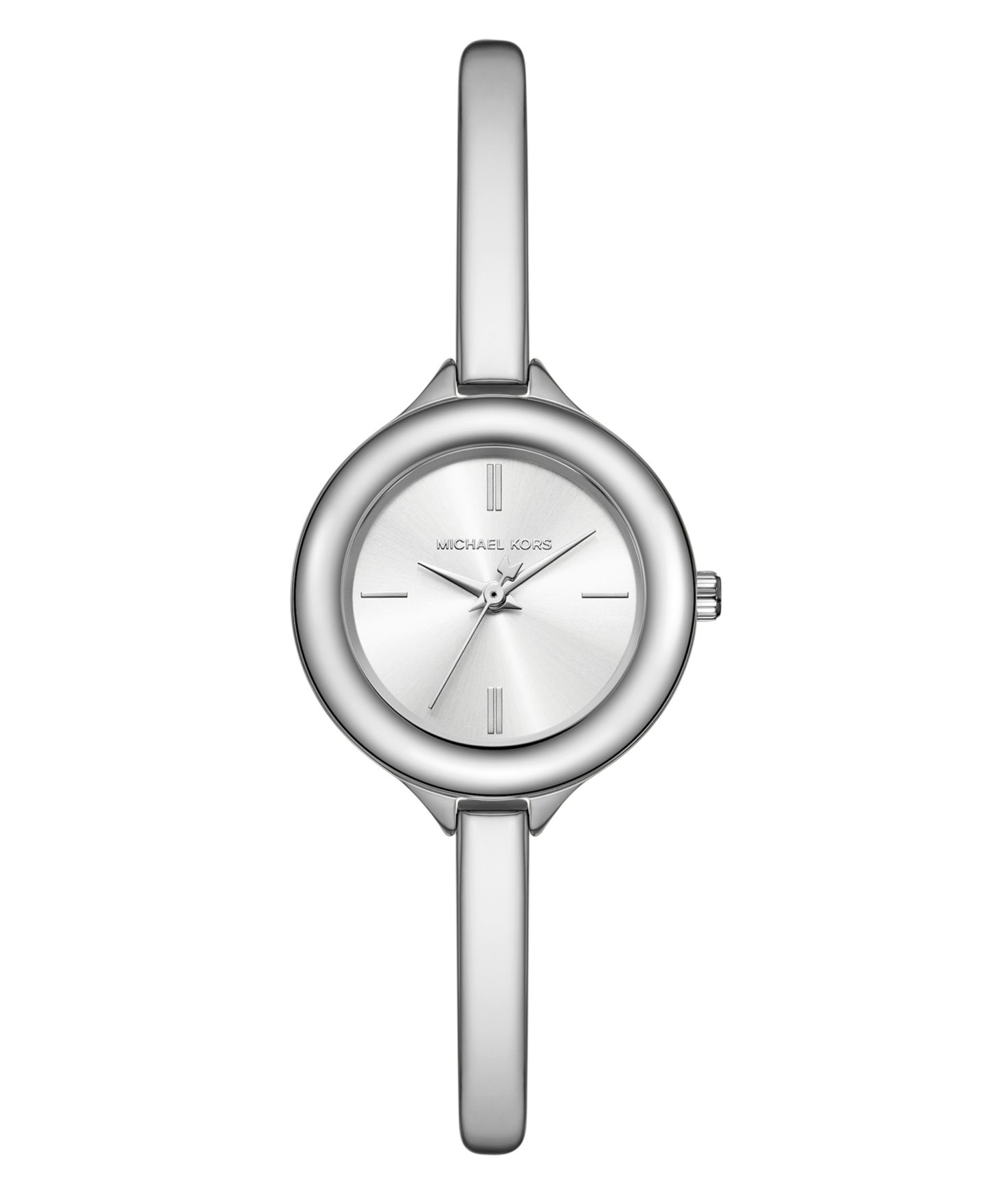 Женские часы Michael Kors Izzy Three-Hand Silver-Tone Stainless Steel Watch, 28mm — фото 1