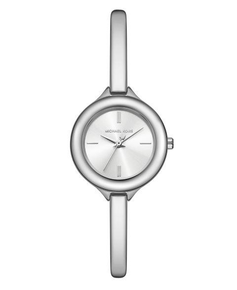 Женские часы Michael Kors Izzy Three-Hand Silver-Tone Stainless Steel Watch, 28mm