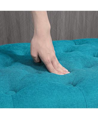 50" Bed End Bench with Ottoman and Storage,