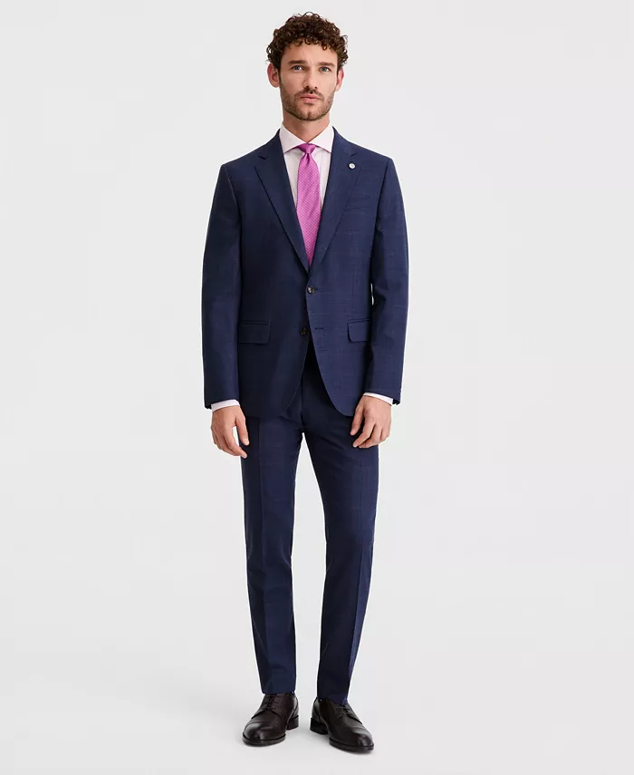 Men's Modern-Fit Wool-Blend Windowpane Suit Separates - thumbnail 2