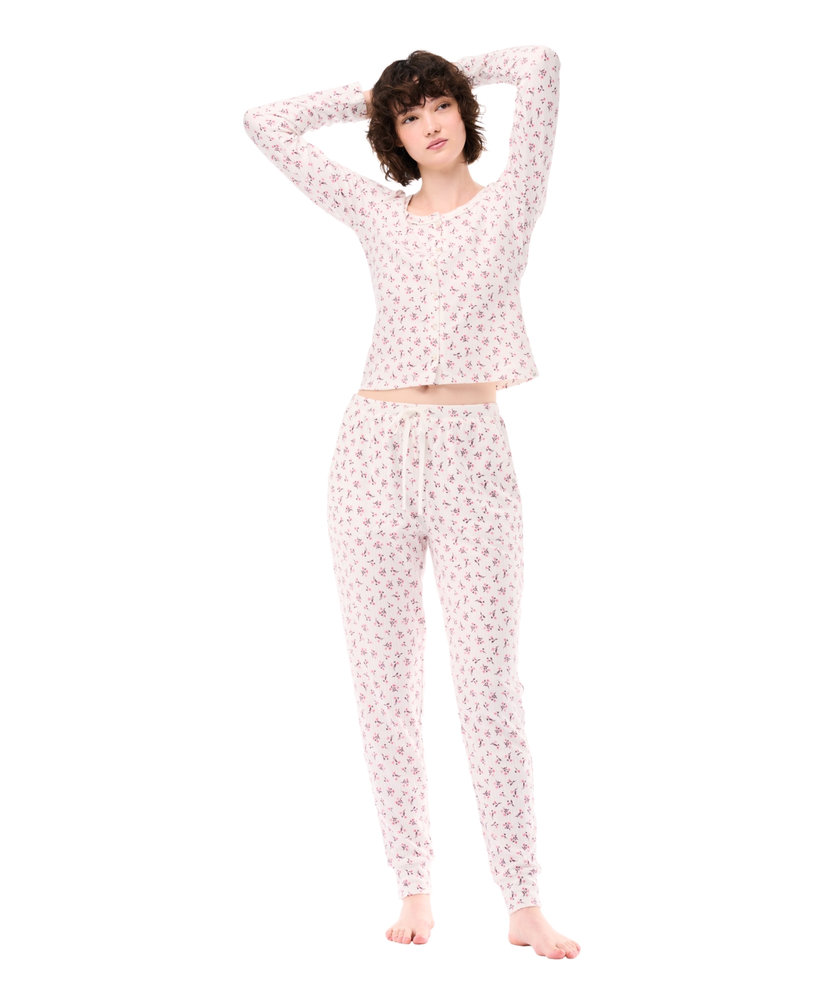 Gap Women's Floral Print Joggers In Pink