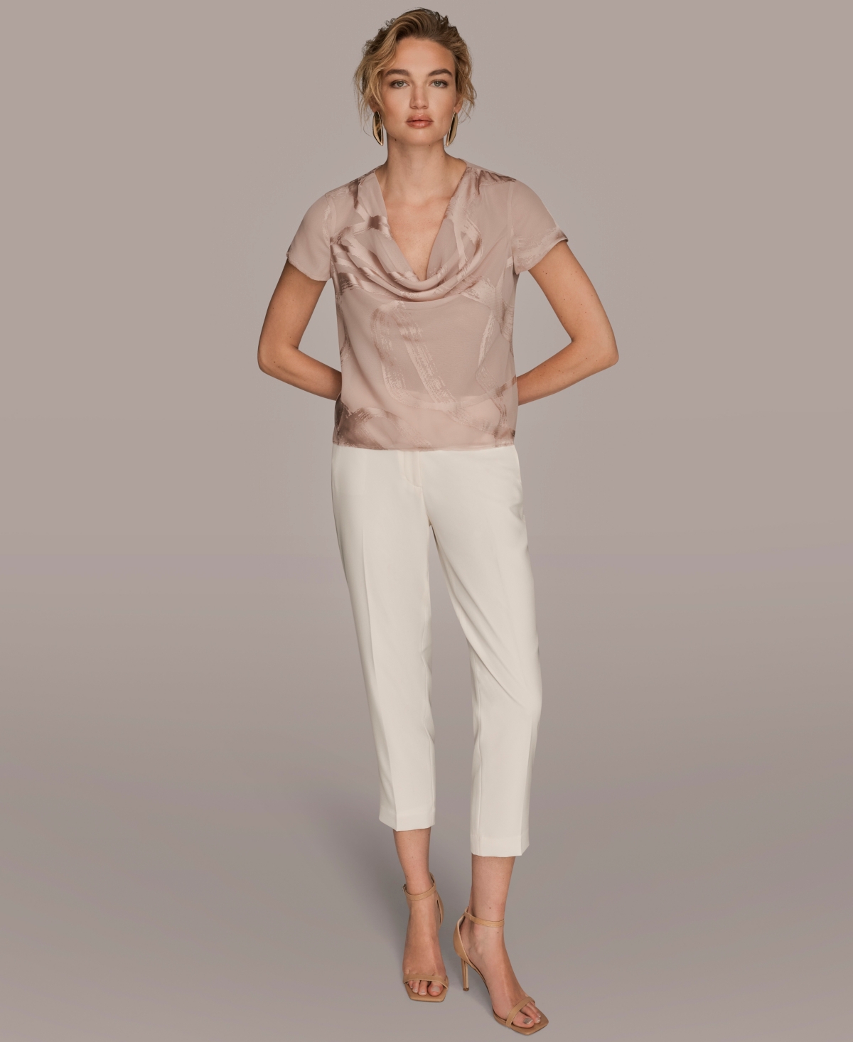 Donna Karan New York Women's Cowl Neck Top