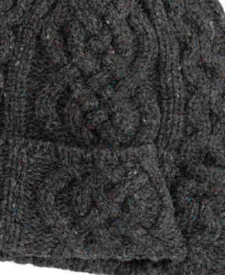 Men's Tweed Cable Cuff Beanie