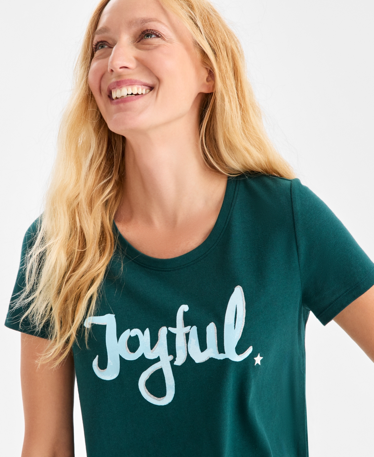 Style & Co Women's Joyful Graphic T-Shirt, Macy's Exclusive