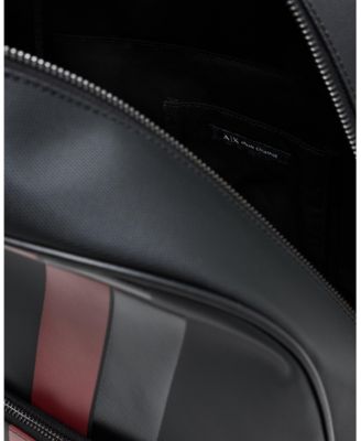 Men's Striped Logo Details Backpack