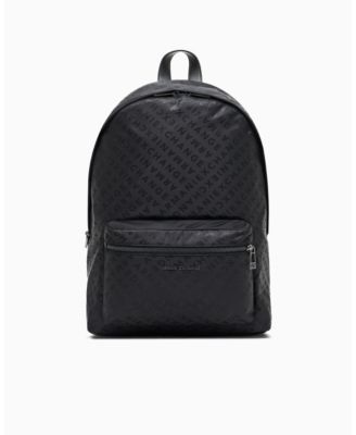 Men's Satin Jacquard Allover Logo Backpack