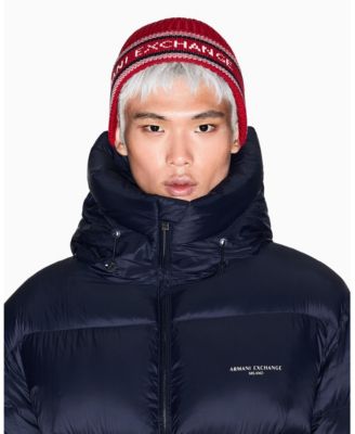 A|X Armani Exchange - Men's Logo Tape Beanie Cap