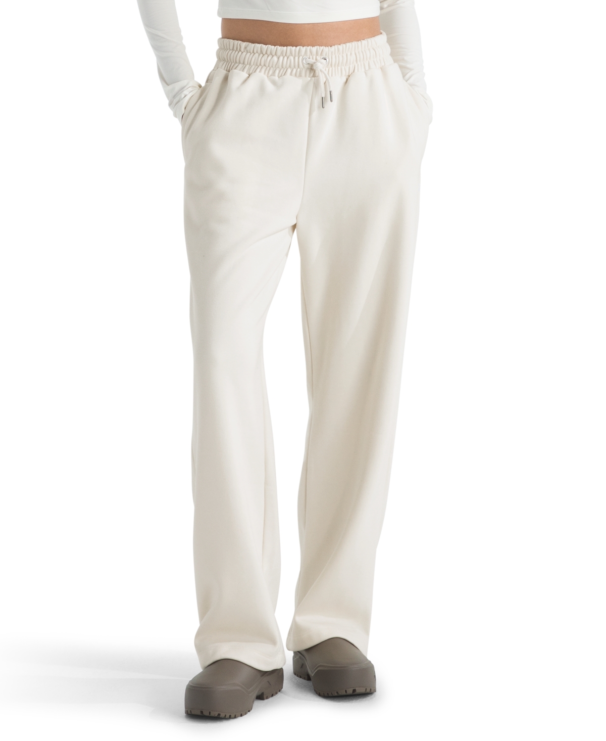 The North Face Women's Essential Simple Dome Straight Leg Sweatpants In Brown