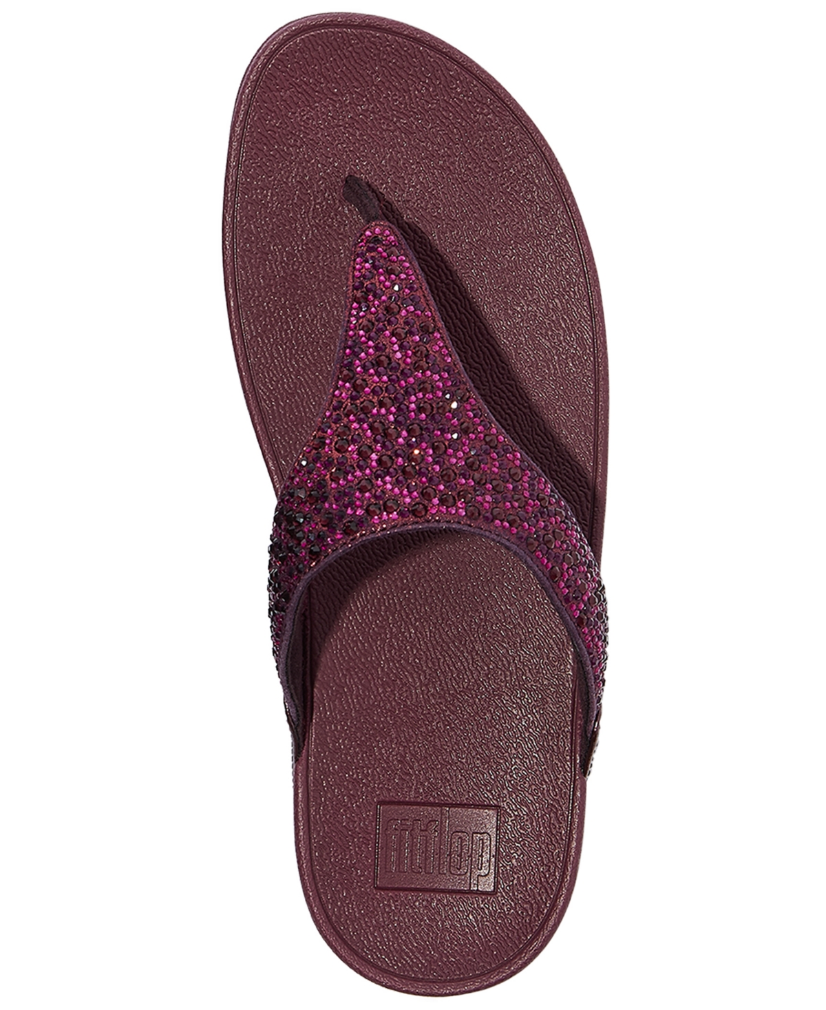 Fitflop Lulu Crystal-mix Toe-post Sandals In Purple